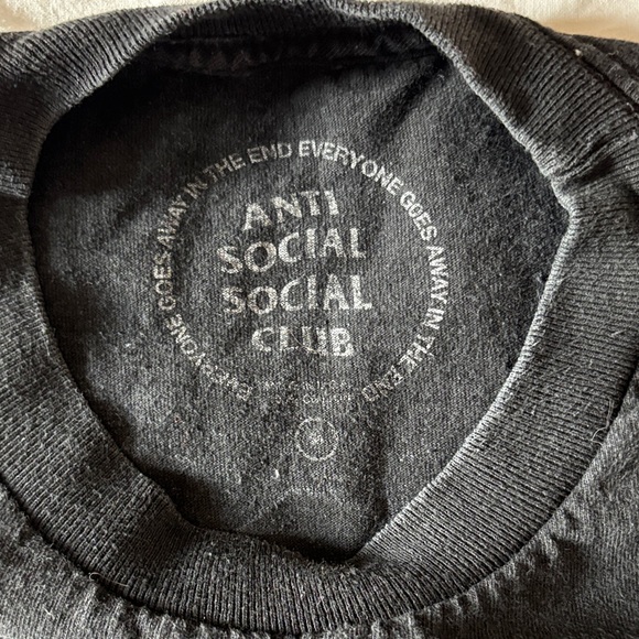 Anti Social Social Club x Fragment Blue Bolt Tee - Picture 3 of 4